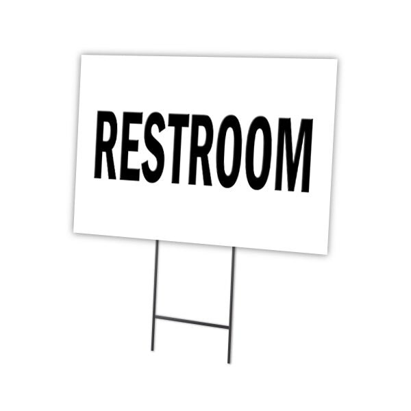 Signmission 16 in Height, 0.25 in Width, Coroplast, 16" x 12", C-1216-DS-Restroom C-1216-DS-Restroom - main